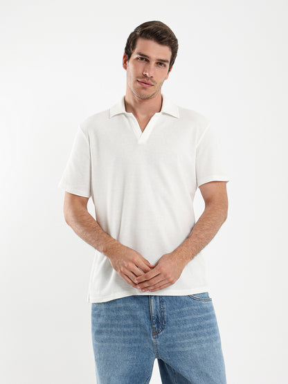 Camp Collar Waffle Short Sleeve Polo