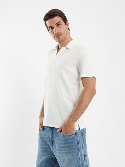 Camp Collar Waffle Short Sleeve Polo