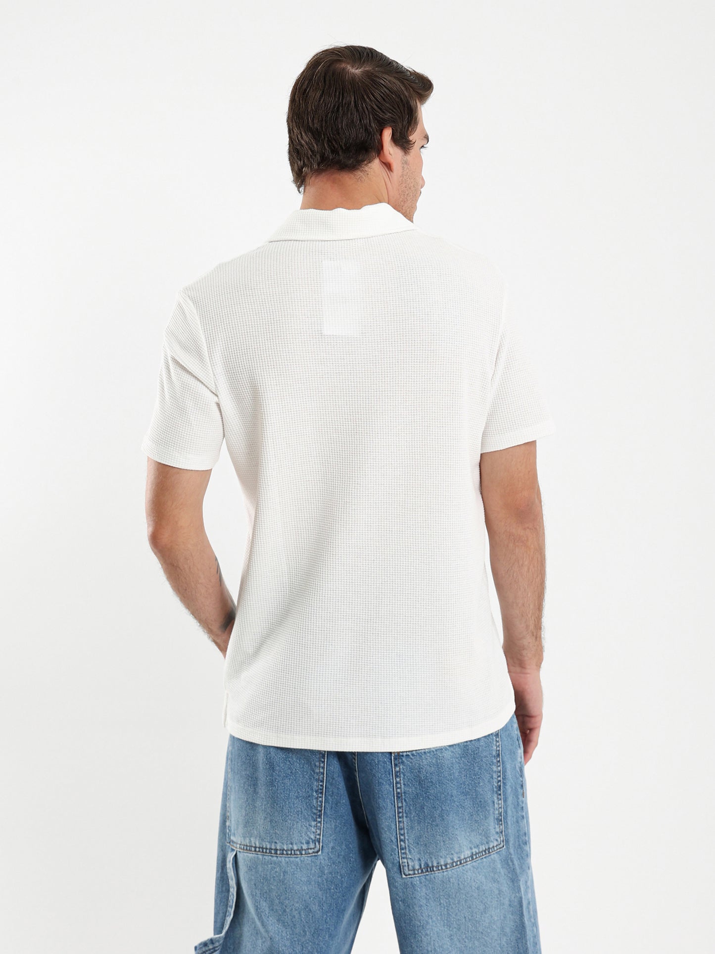 Camp Collar Waffle Short Sleeve Polo