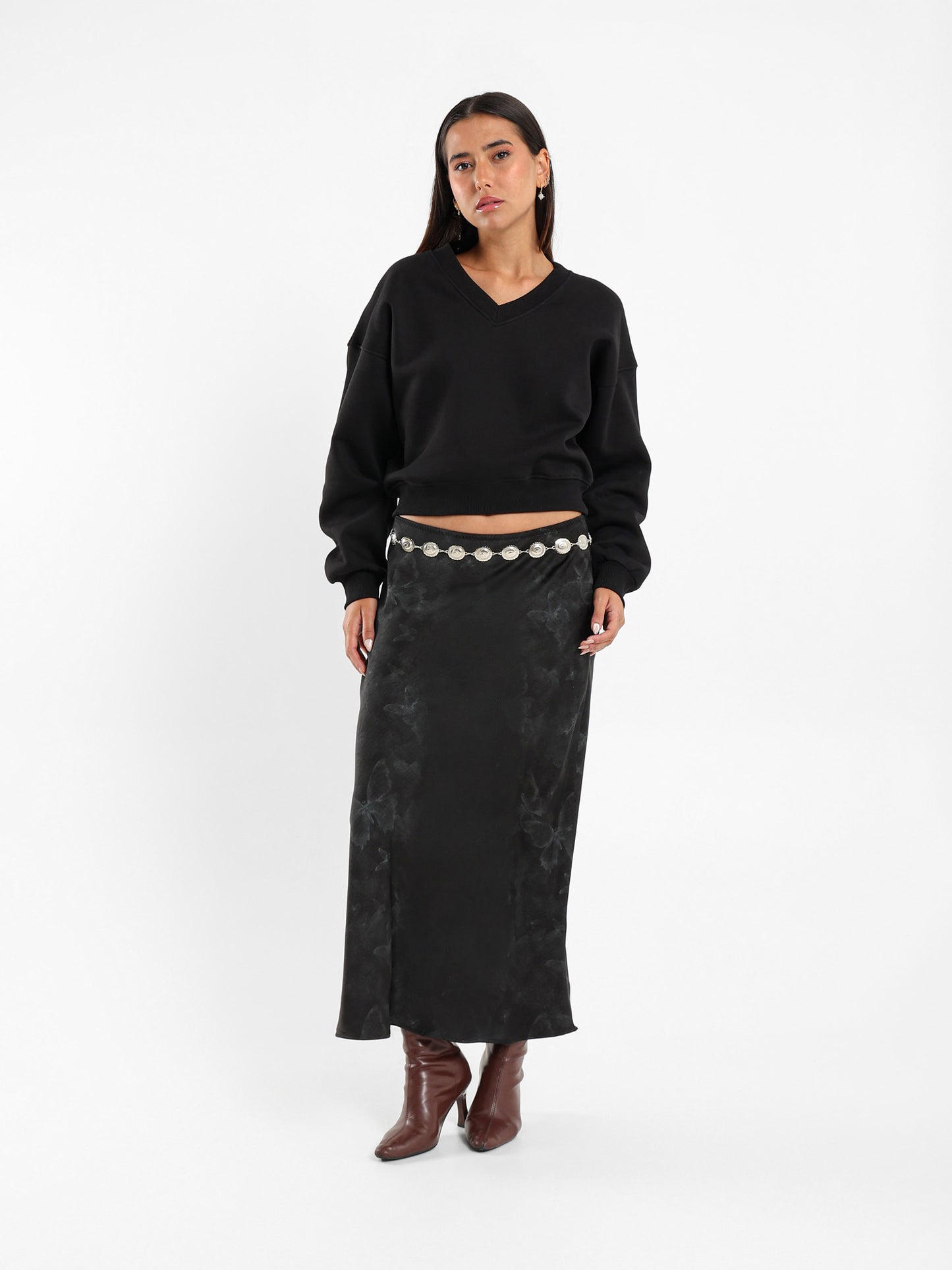 V Neck Sweatshirt