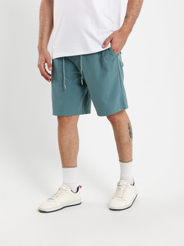 Woven Shorts with Elastic Waistband
