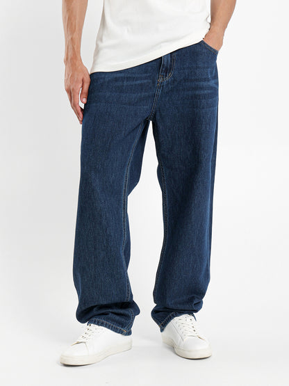 Regular Fit Washed Effect Jeans