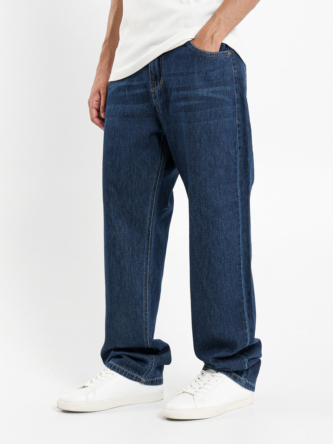Regular Fit Washed Effect Jeans