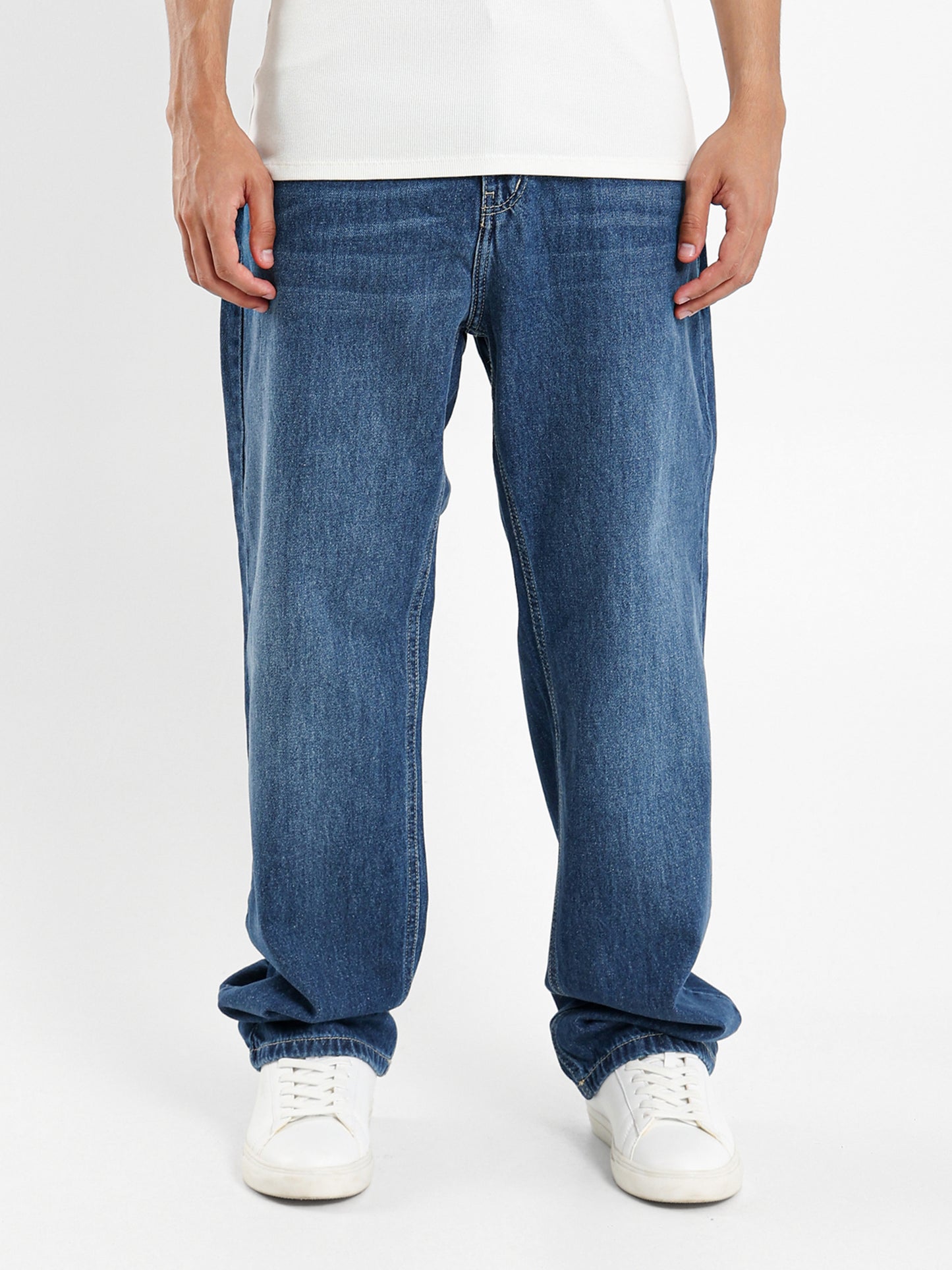Regular Fit Washed Effect Jeans