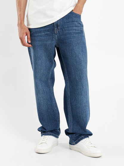 Regular Fit Washed Effect Jeans