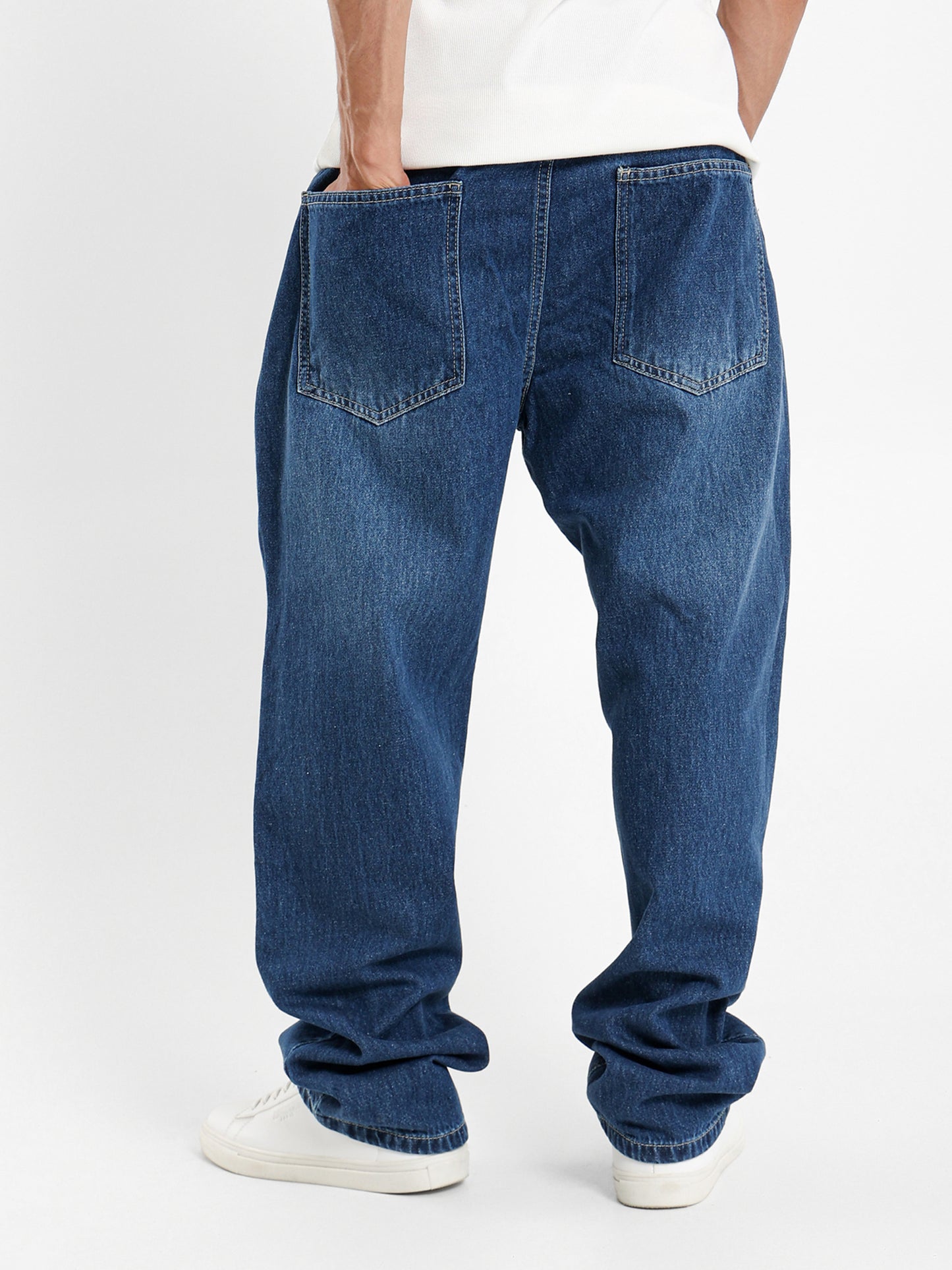 Regular Fit Washed Effect Jeans