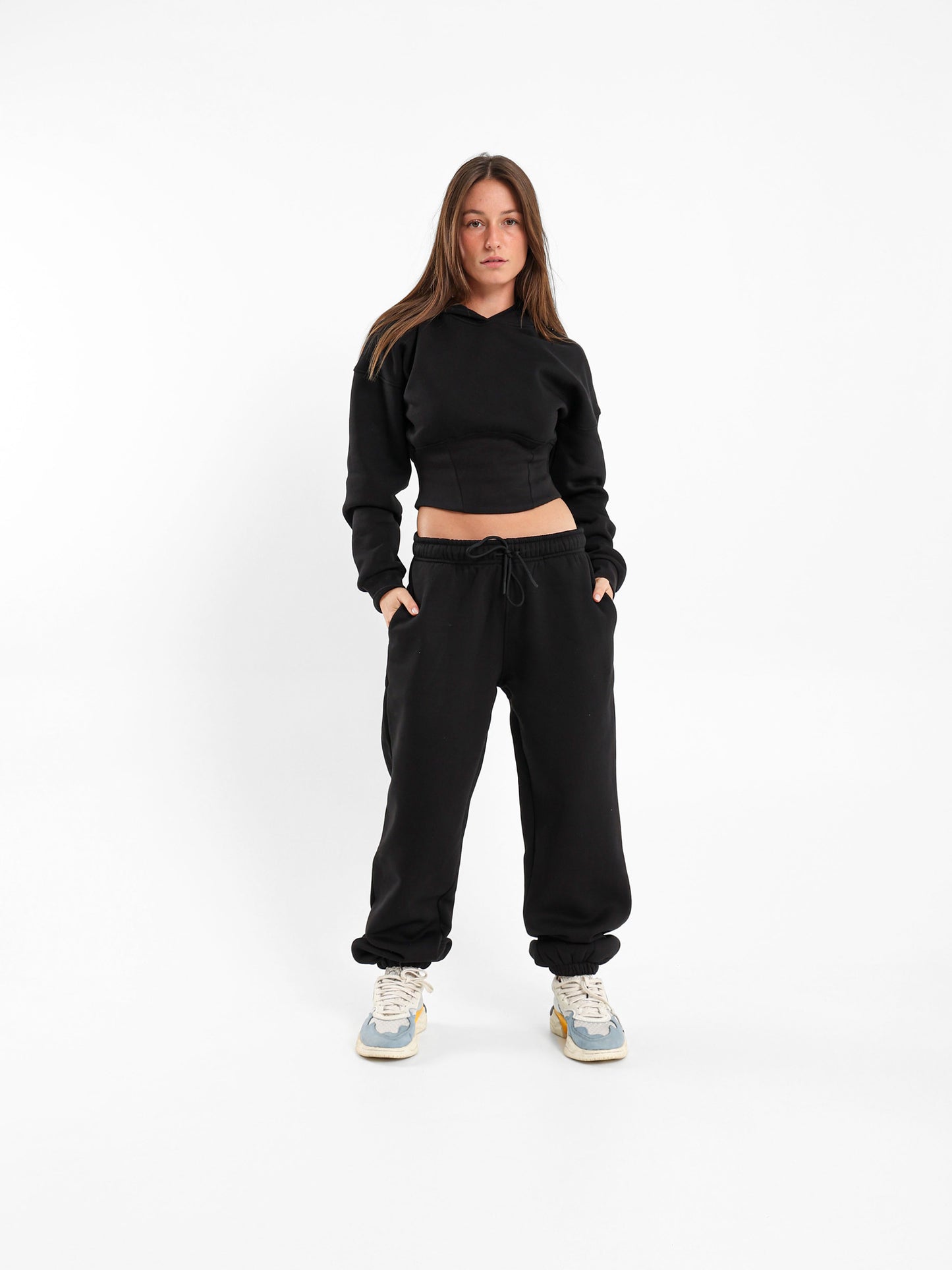 High Waist Sweatpants With Cuffs