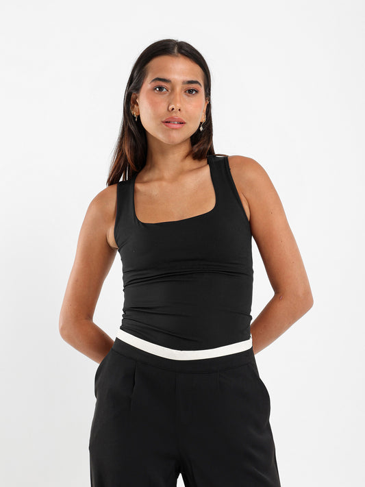Square Neck Sleeveless Top