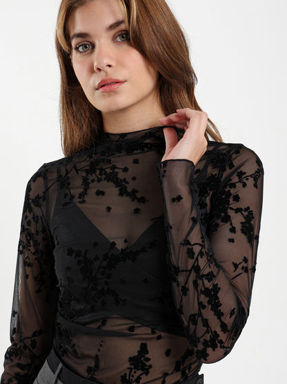 Burnout Velvet Top