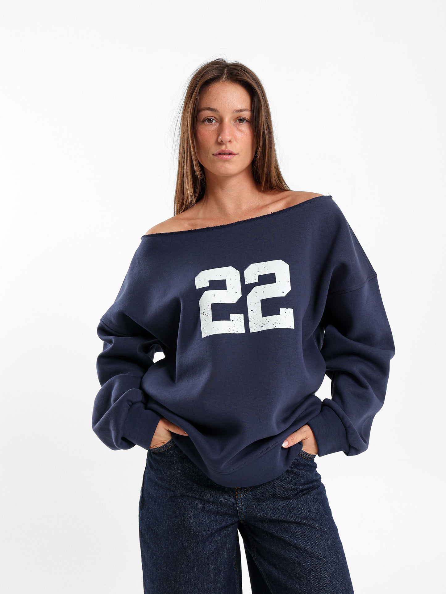 Loose Off Shoulder Sweatshirt