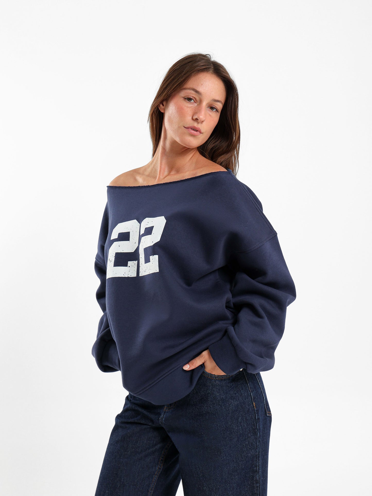 Loose Off Shoulder Sweatshirt