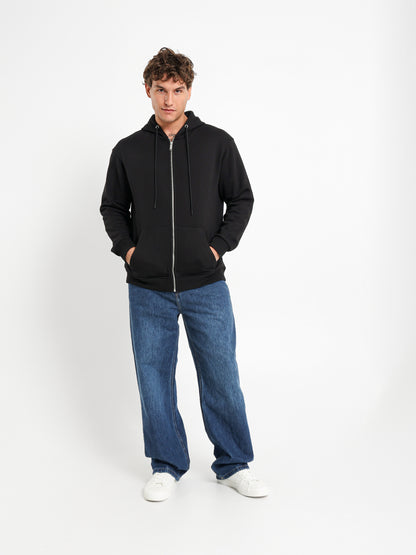 Relaxed Zip-Up Hoodie