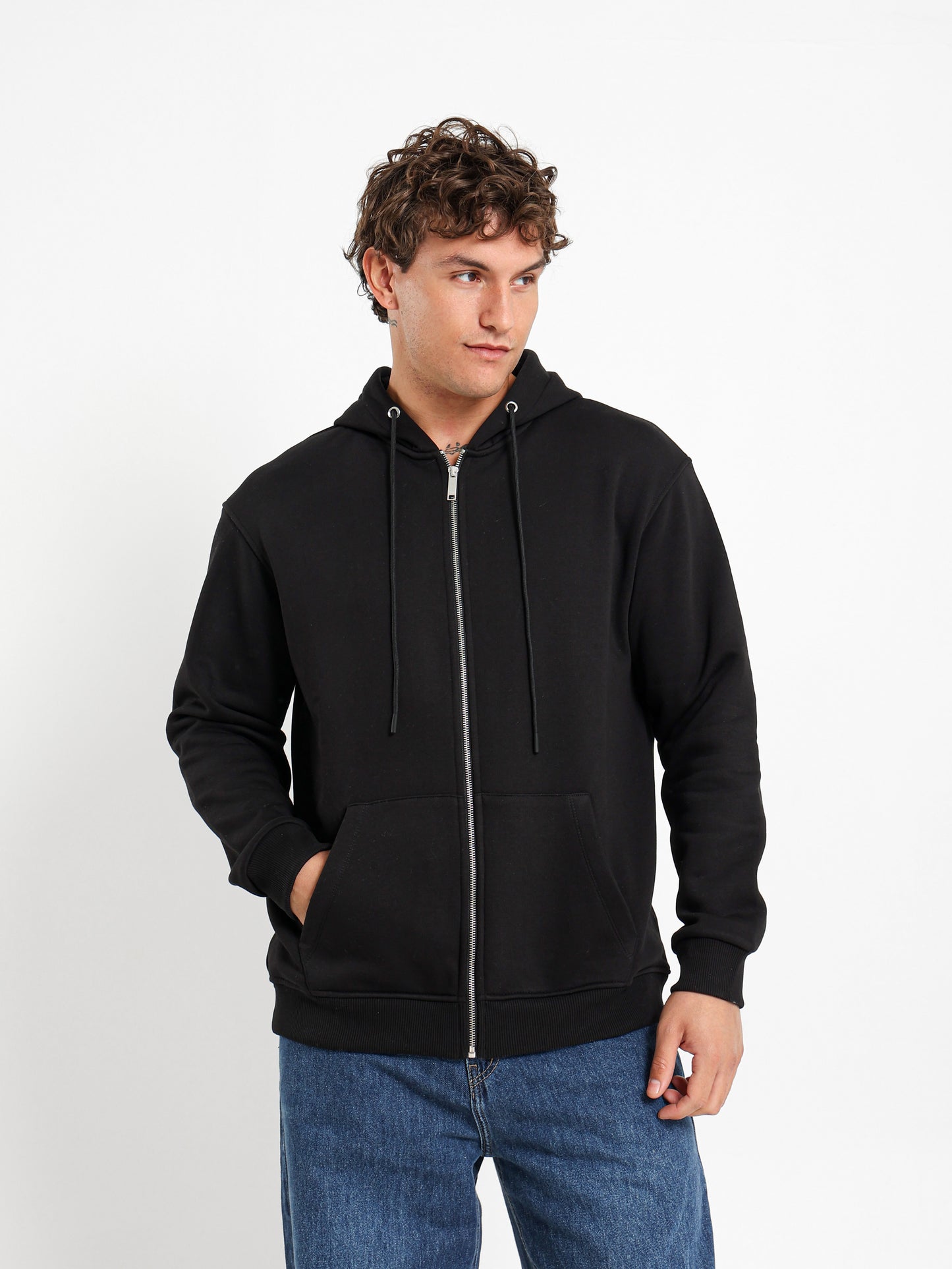 Relaxed Zip-Up Hoodie