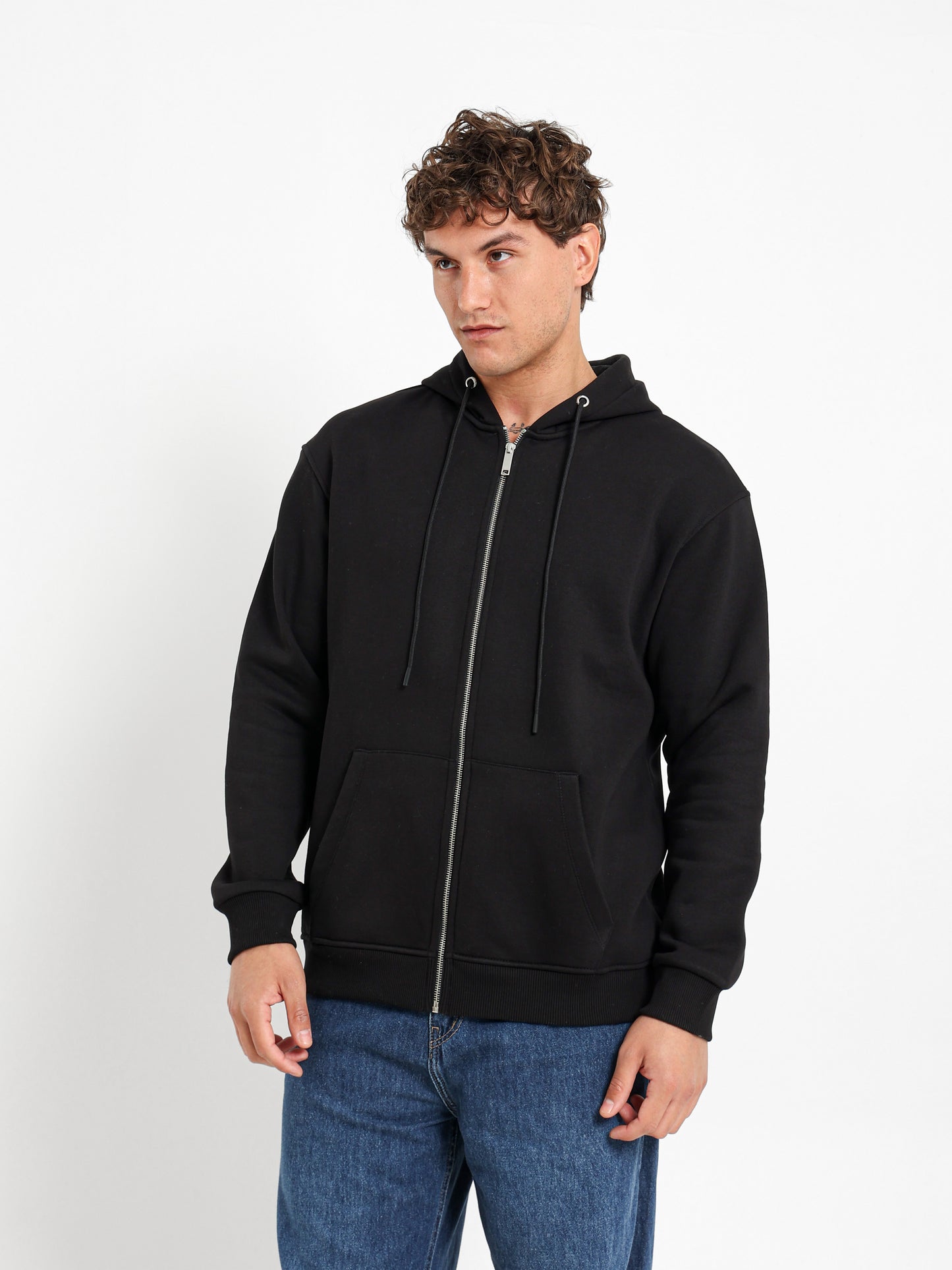 Relaxed Zip-Up Hoodie