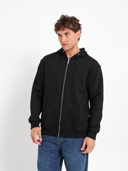 Relaxed Zip-Up Hoodie