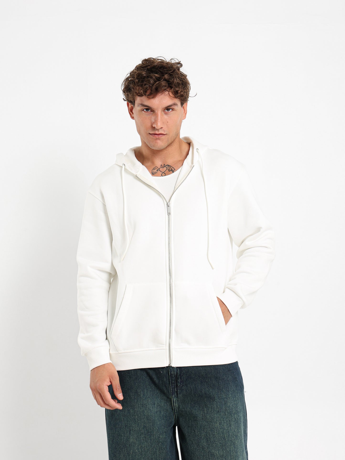 Relaxed Zip-Up Hoodie