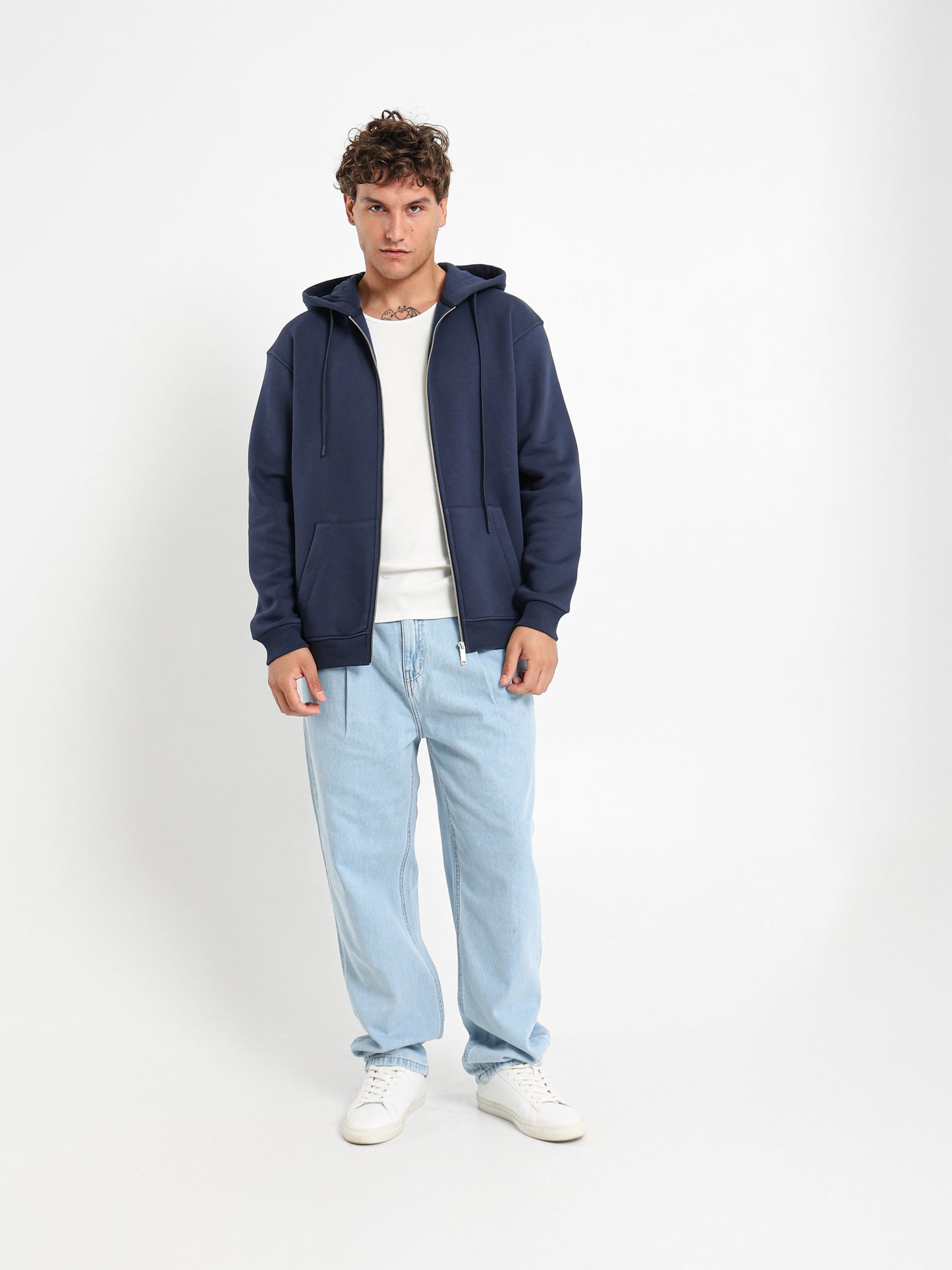 Relaxed Zip-Up Hoodie