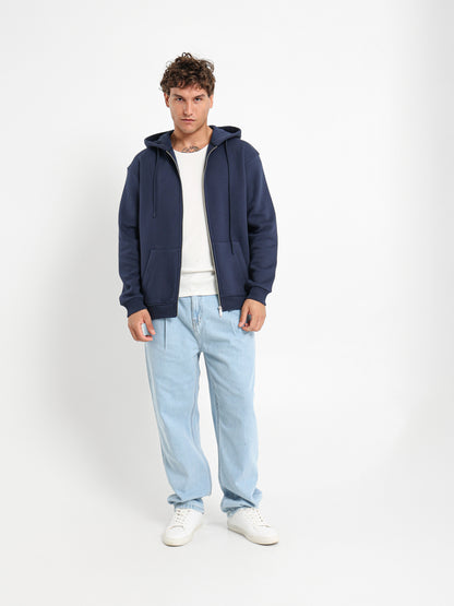 Relaxed Zip-Up Hoodie