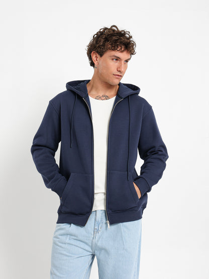 Relaxed Zip-Up Hoodie