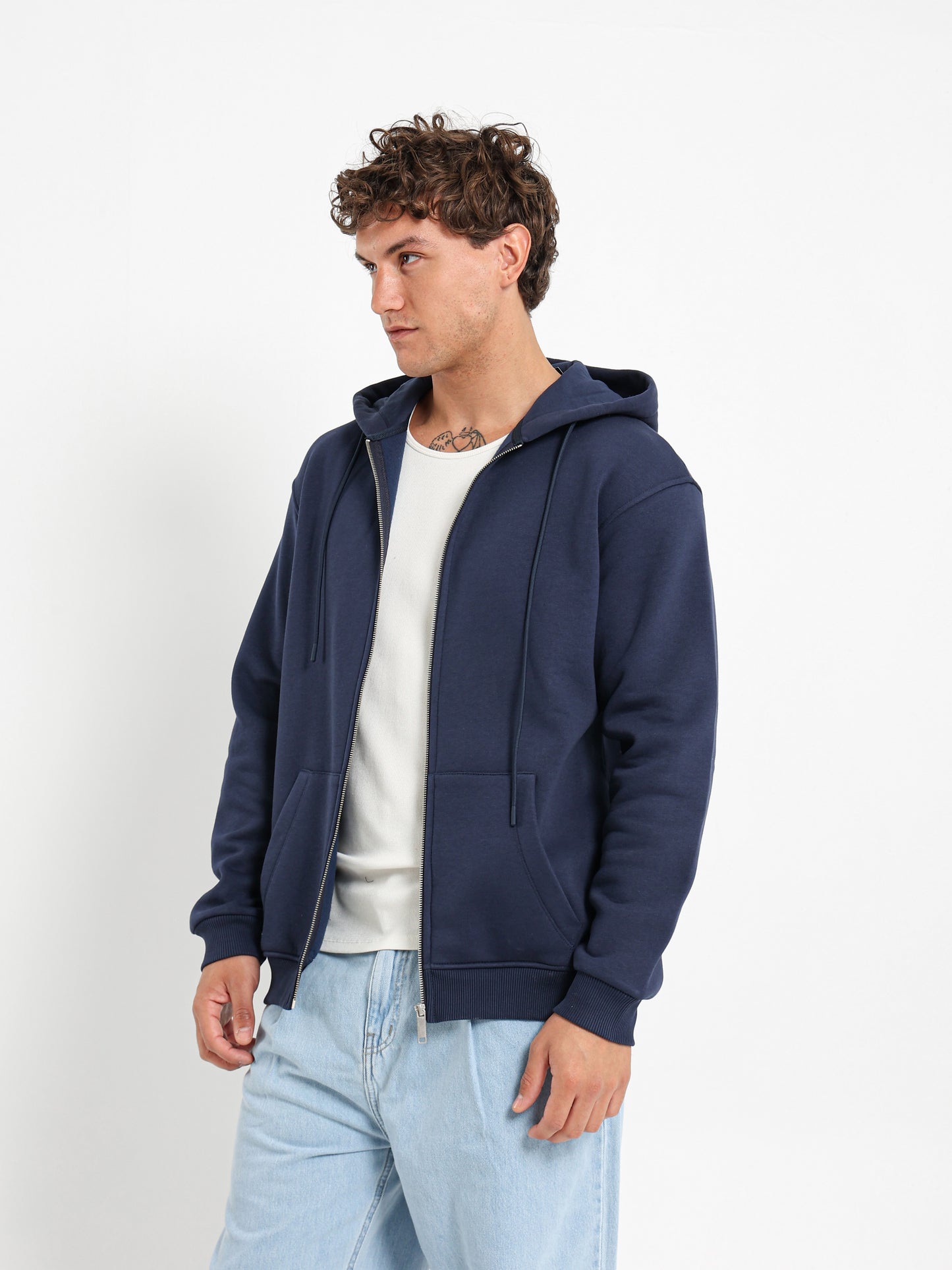 Relaxed Zip-Up Hoodie
