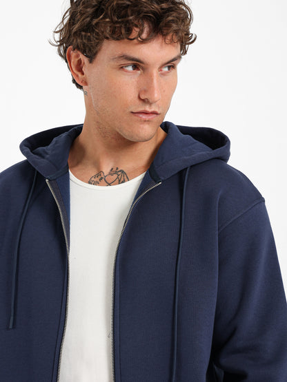 Relaxed Zip-Up Hoodie