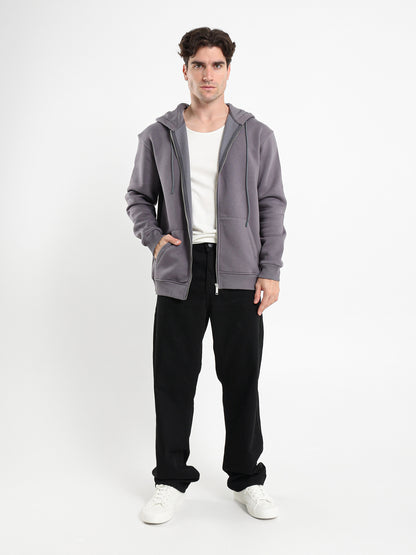 Relaxed Zip-Up Hoodie