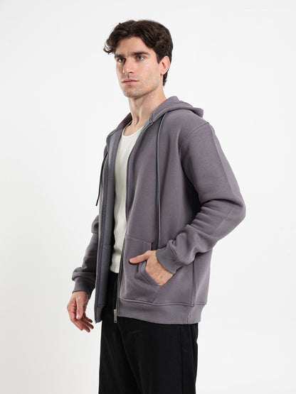 Relaxed Zip-Up Hoodie
