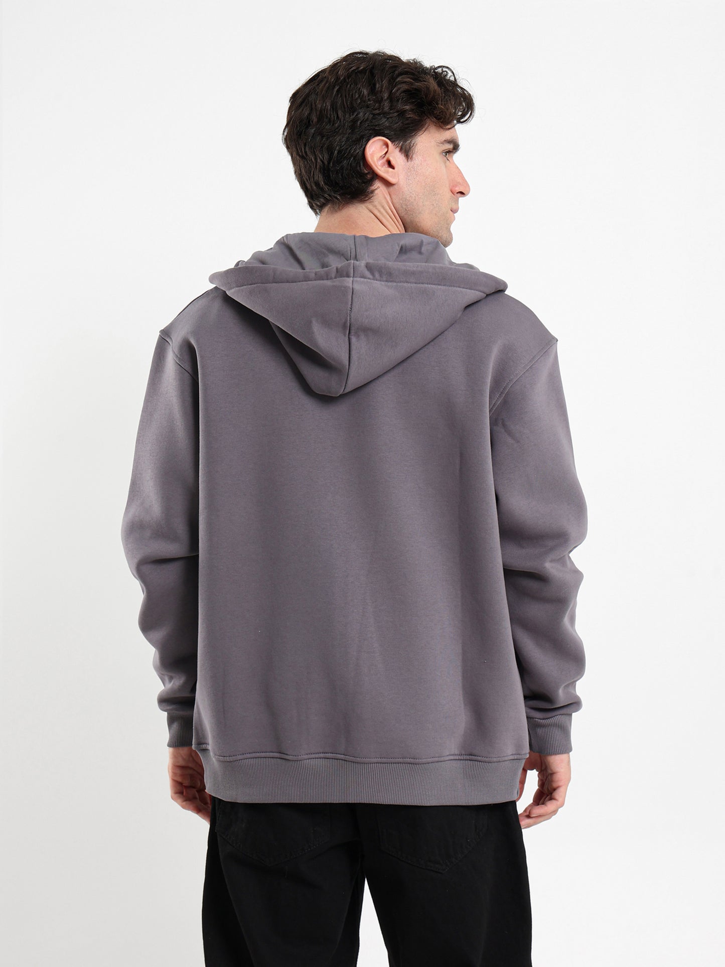 Relaxed Zip-Up Hoodie