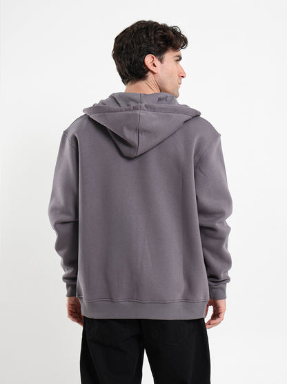 Relaxed Zip-Up Hoodie
