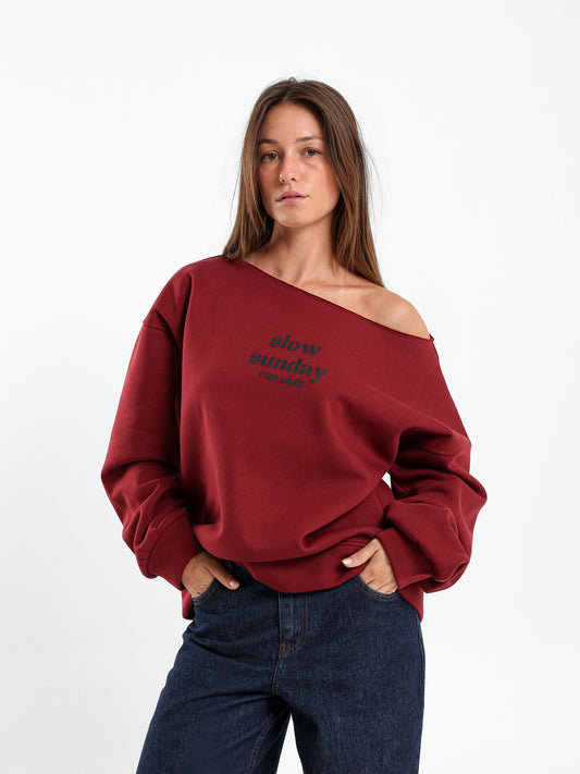 Loose Off Shoulder Sweatshirt