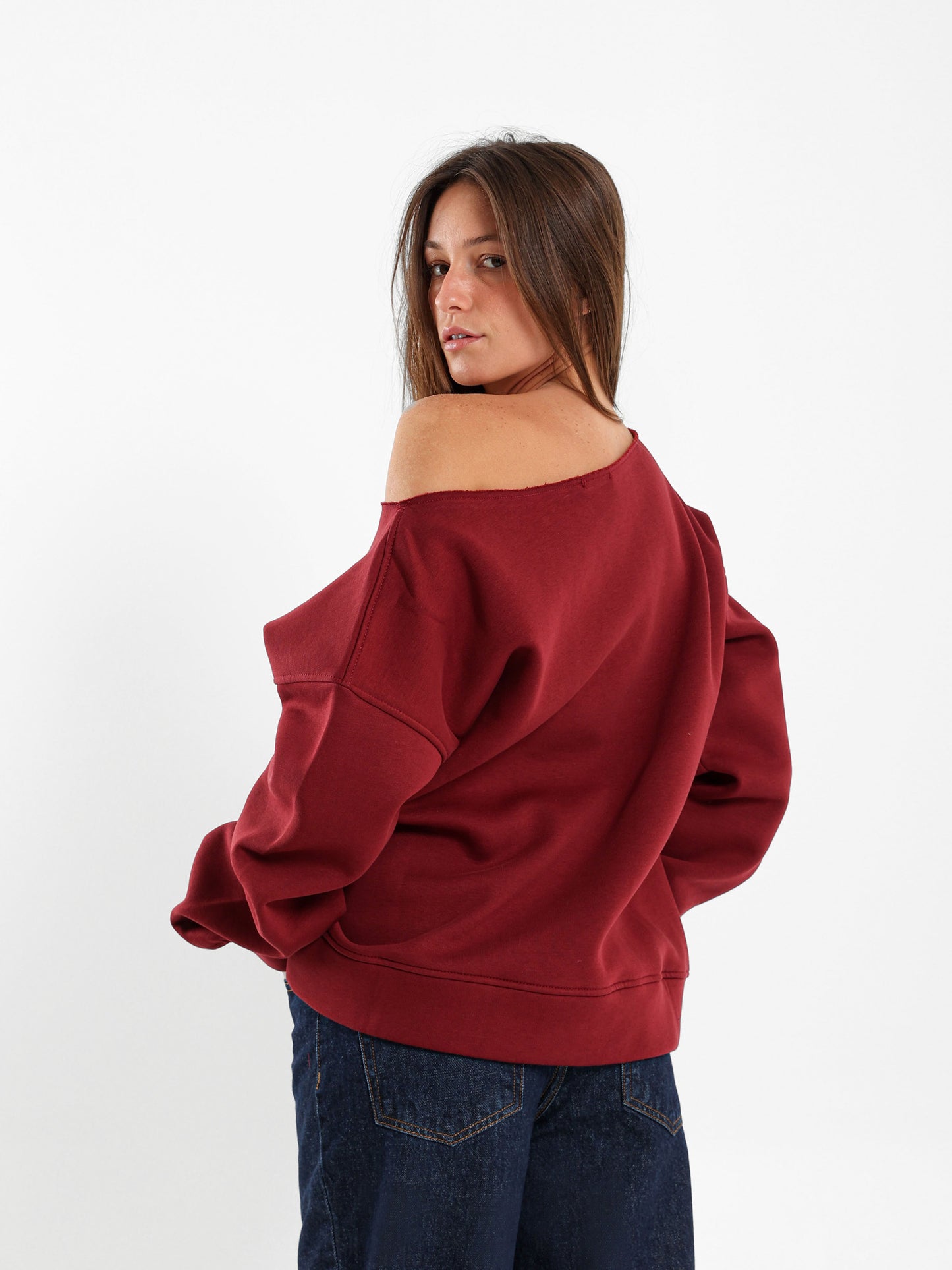 Loose Off Shoulder Sweatshirt
