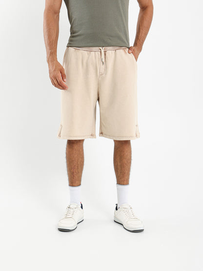 Washed Knee-Length Shorts