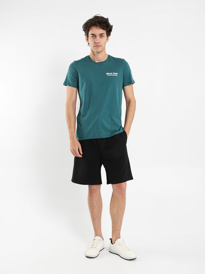 Silent Club Text Print T-Shirt