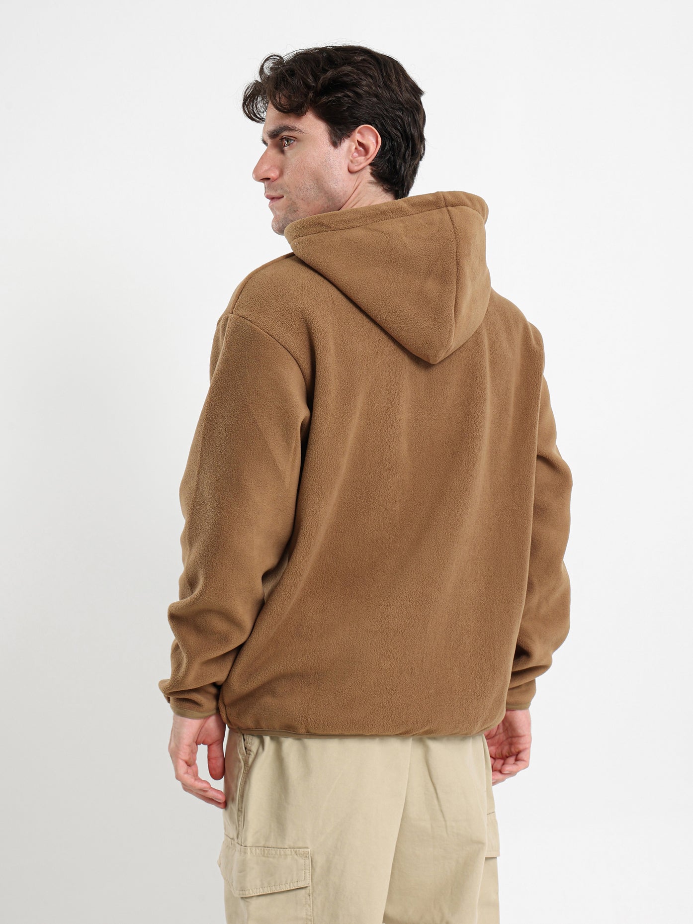 Fleece Zip Neck Hoodie