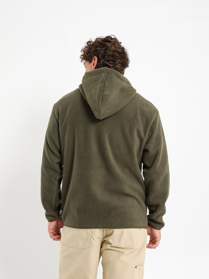 Fleece Zip Neck Hoodie