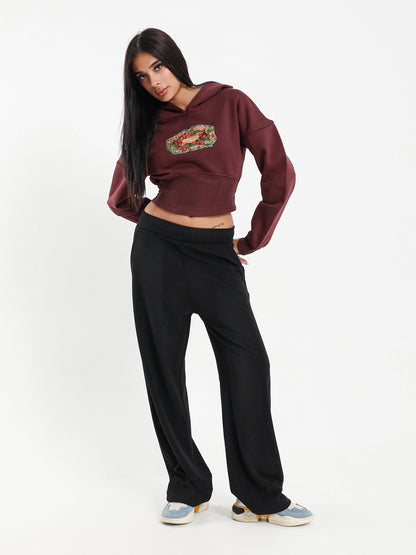 Floral Print Corset Hoodie