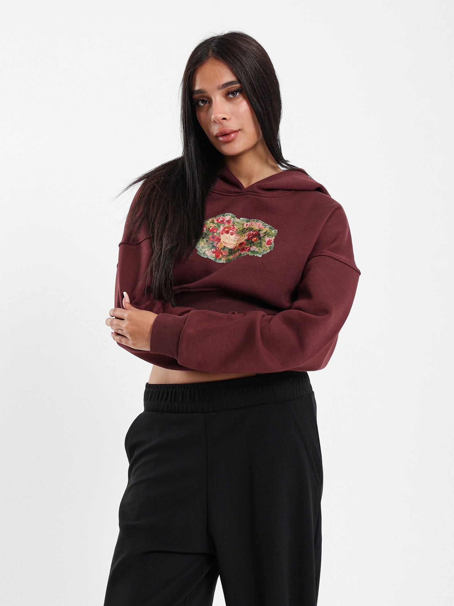 Floral Print Corset Hoodie