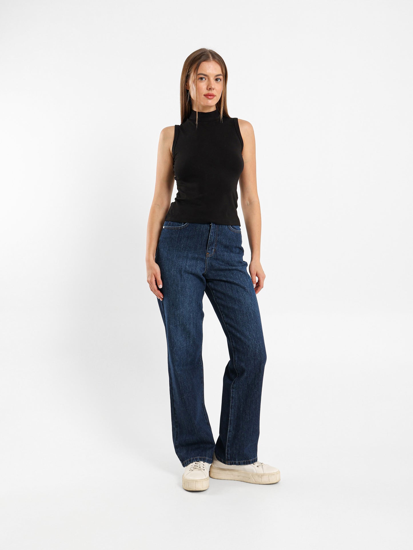 Sleeveless High Neck Top