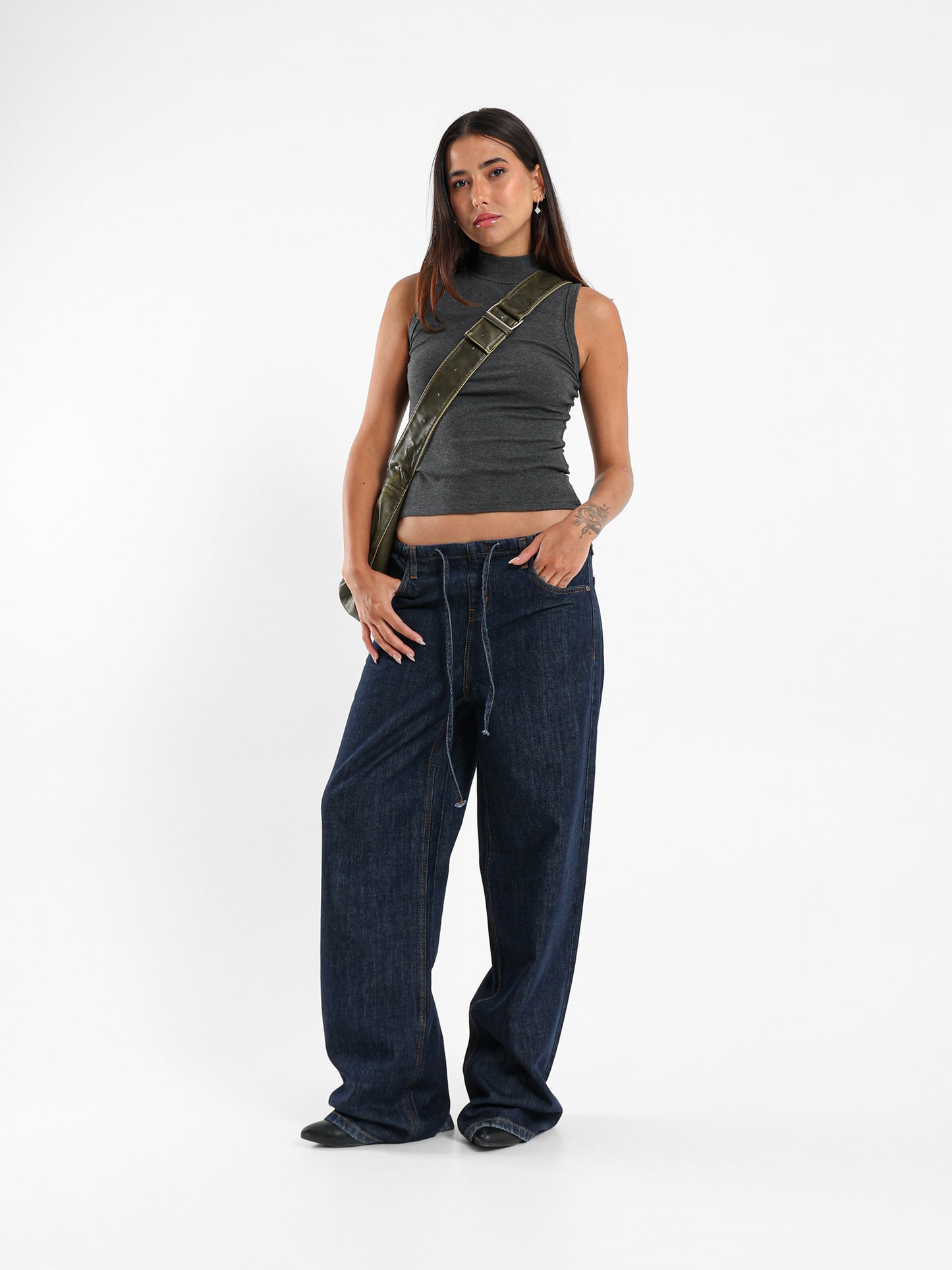 Sleeveless High Neck Top