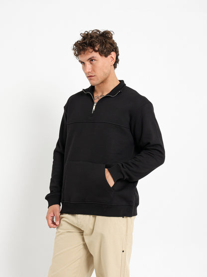 Mock Neck Solid Sweatshirt