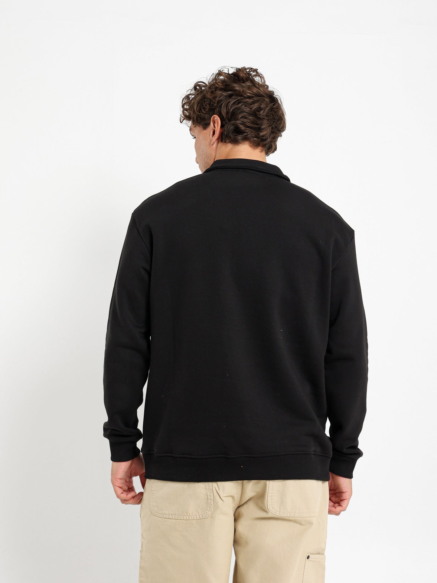 Mock Neck Solid Sweatshirt
