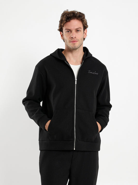 Knitted Zip-Up Hoodie