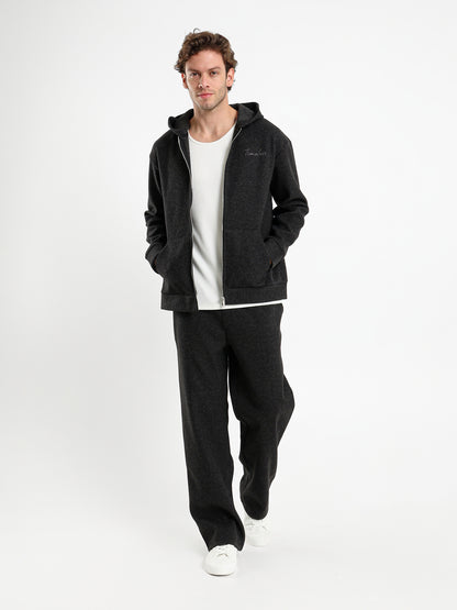 Knitted Zip-Up Hoodie