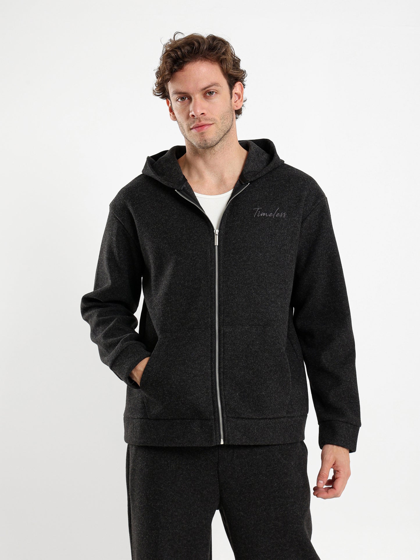 Knitted Zip-Up Hoodie