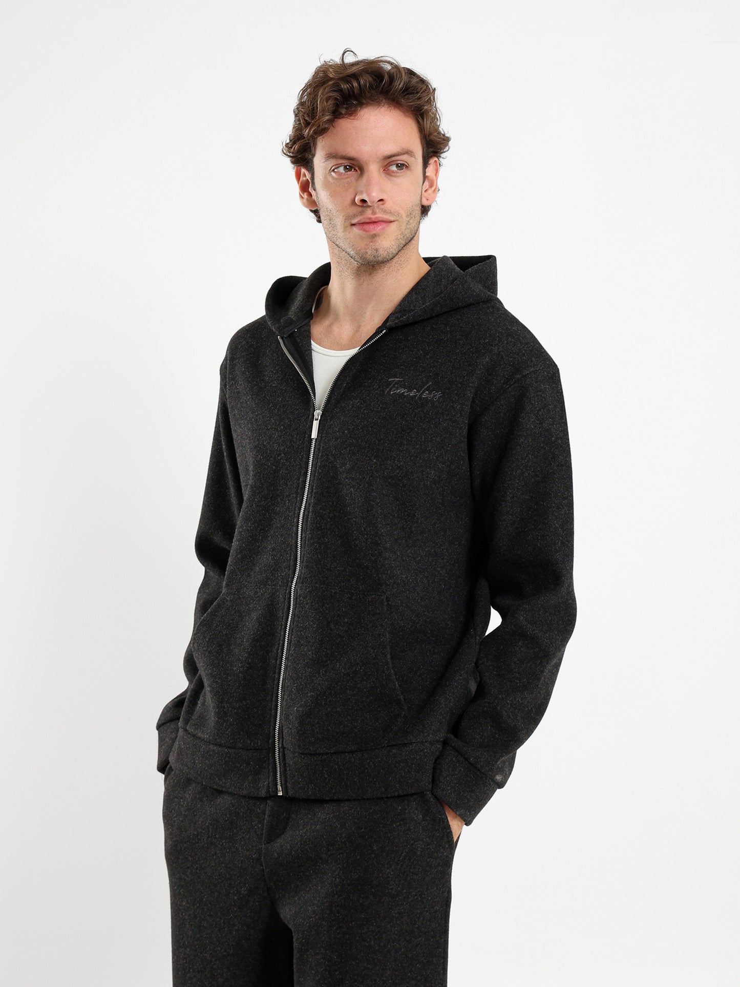 Knitted Zip-Up Hoodie
