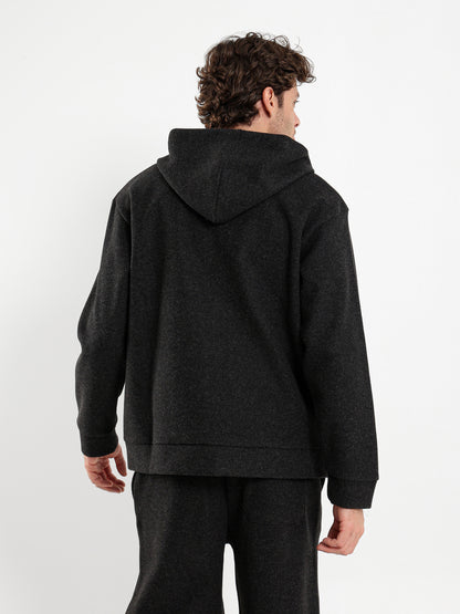 Knitted Zip-Up Hoodie