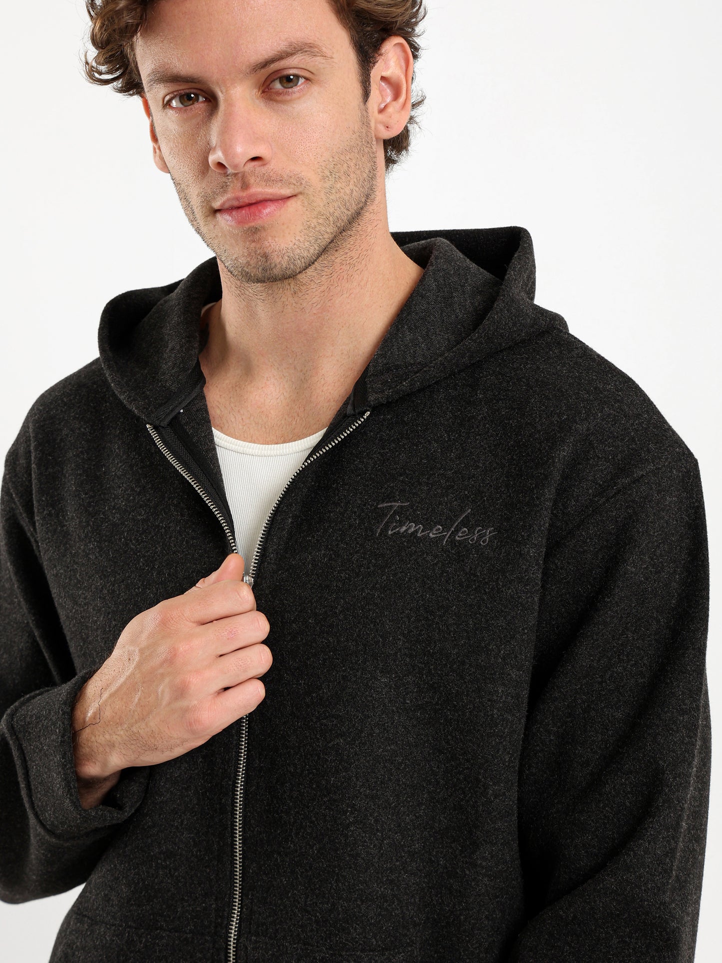 Knitted Zip-Up Hoodie
