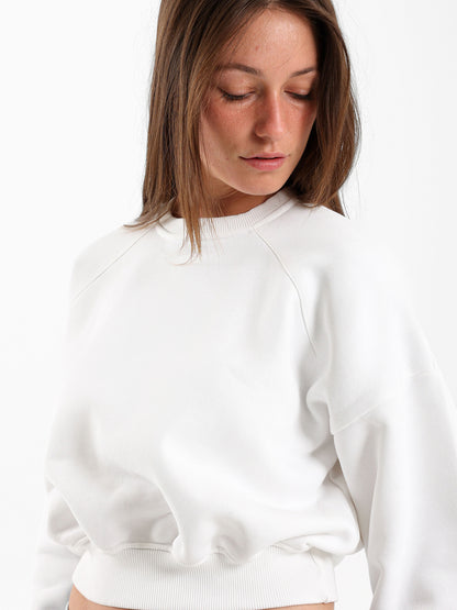 Cropped Reglan Sleeves Sweatshirt