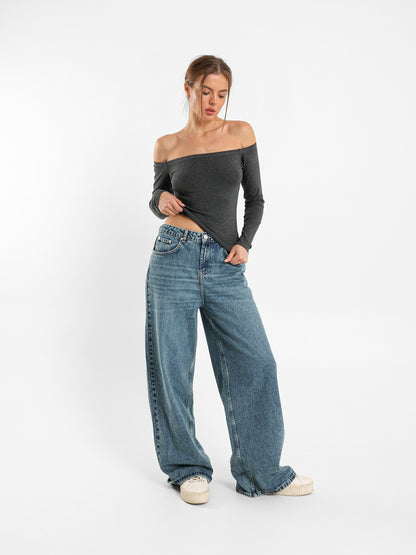 Off-Shoulder Fitted Top