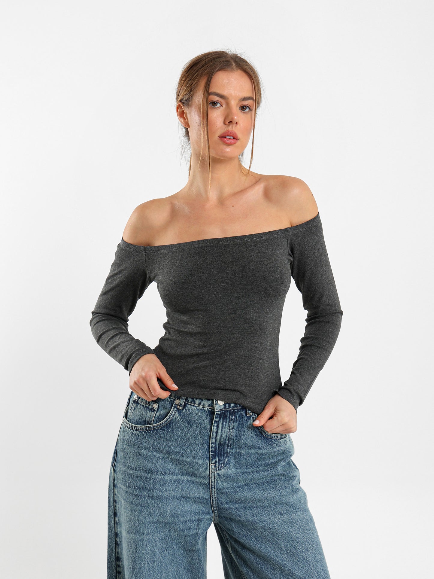 Off-Shoulder Fitted Top